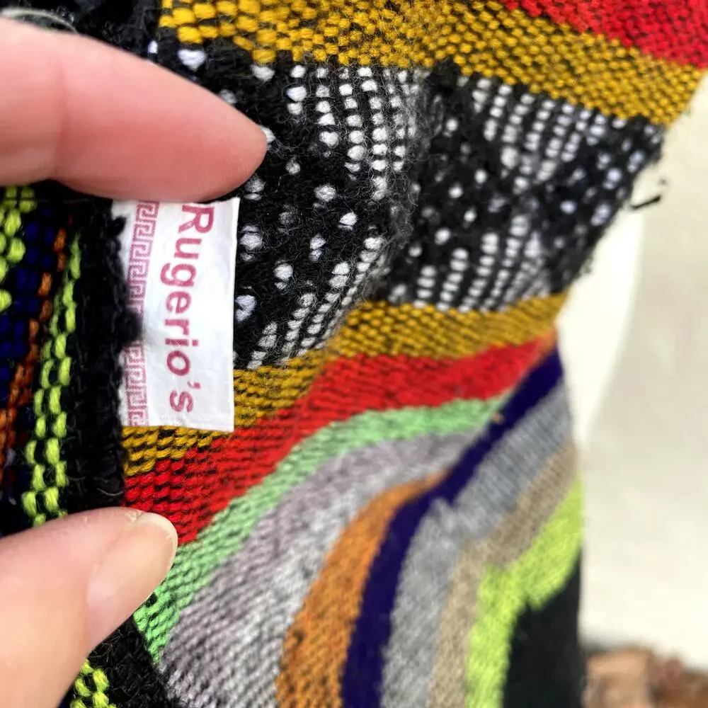 Rugerio's Mexico Colorful Woven Backpack Knapsack